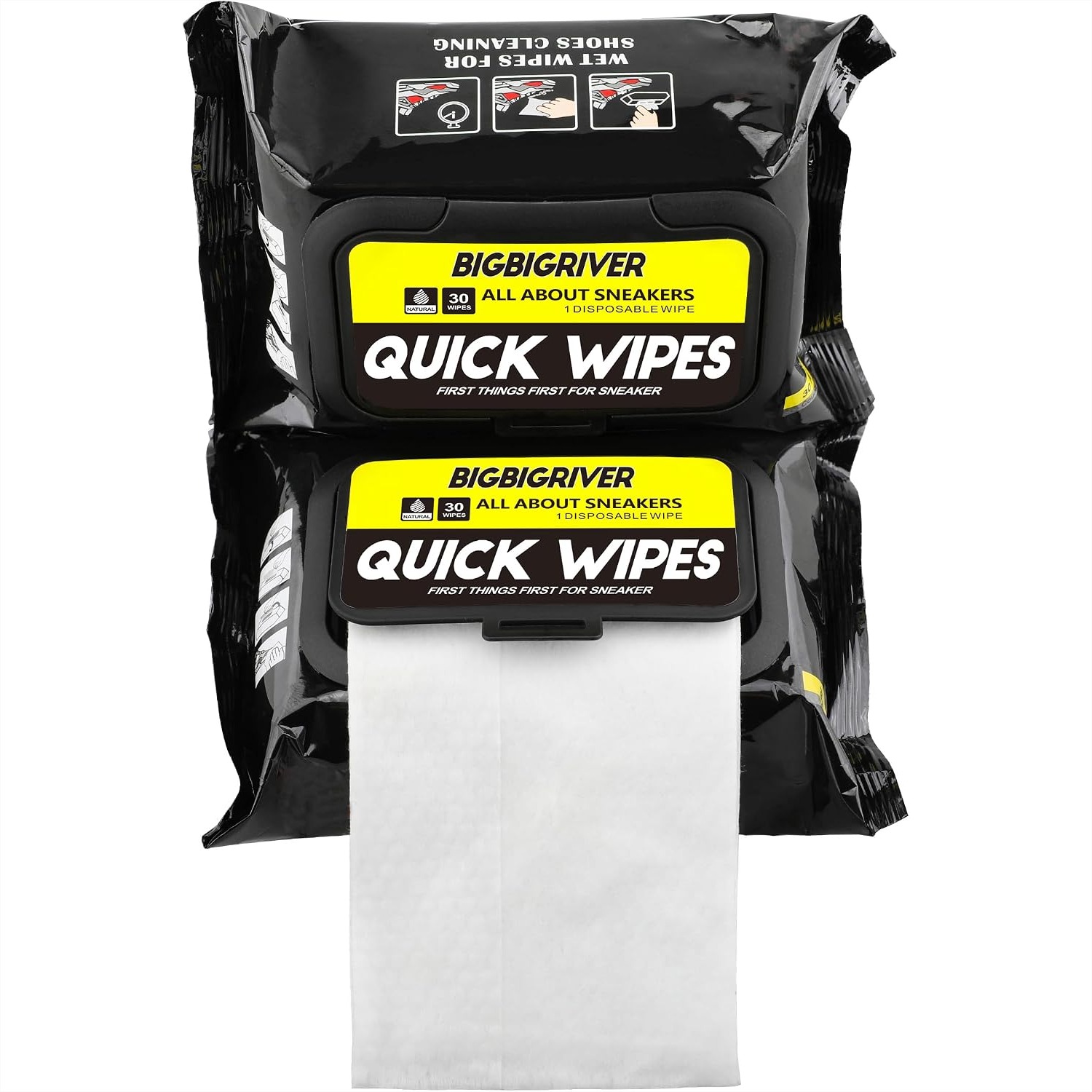 Sneaker Cleaner - Schoenreinigingsdoekjes 2-pack 60 stuks Sneakerreiniger Snelle