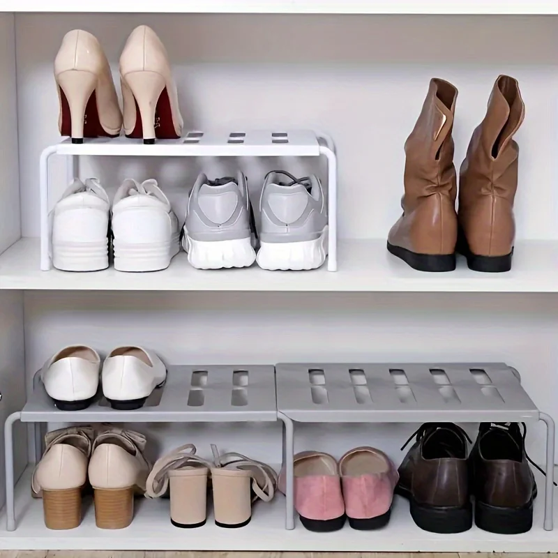 Sneaker Care White - Verstelbare plastic schoenenrek met meerdere lagen,