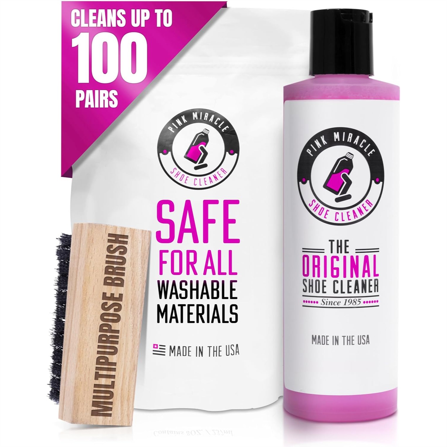 Sneaker Cleaner - Schoenreinigingsset met borstel voor leer, suède